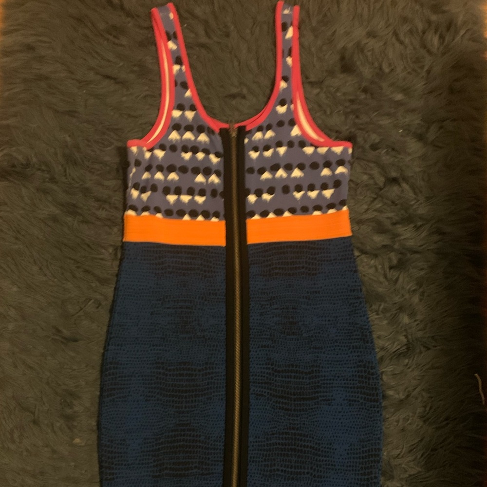 Color blocking bandage dress size L